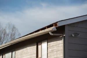 gutter detaching from house