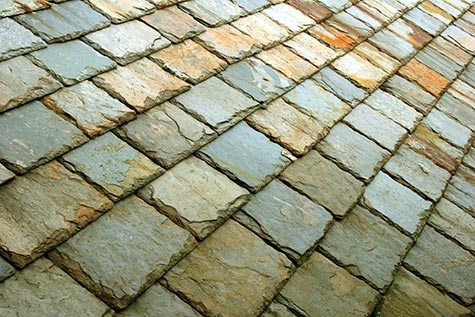 slate roof natural slate tiles on a roof