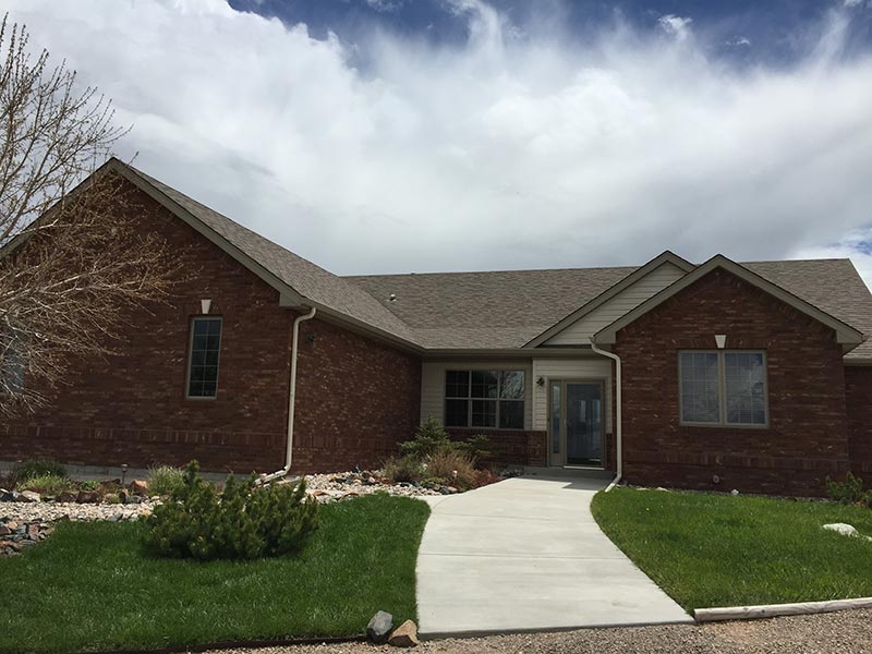 roof replaced due to hail on this ranch house in Loveland