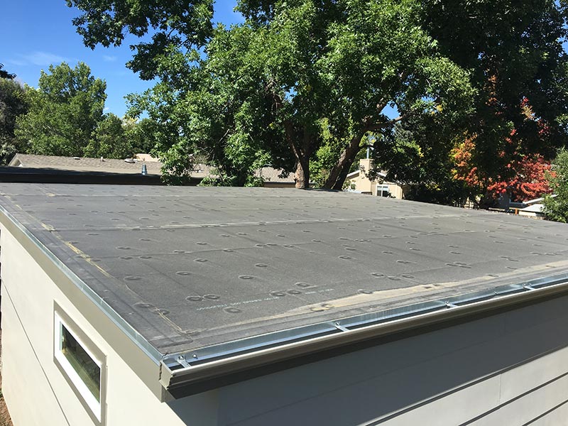 new EPDM roof on a residential garage