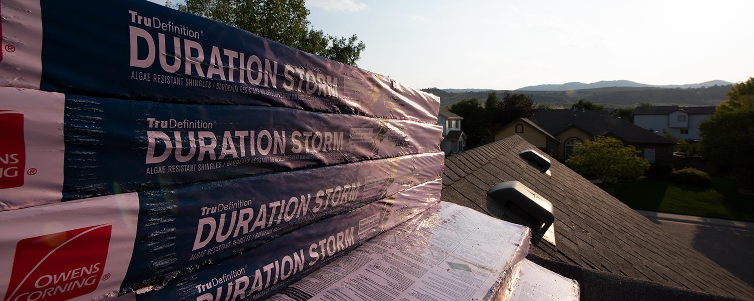 new roof shingles on top of roof
