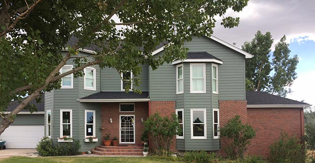 a new asphalt shingle roof installed onto this house in fort collins co