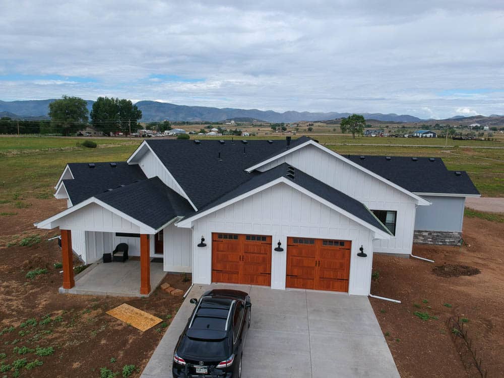 a new roof on a new home in Fort Collins, Colorado