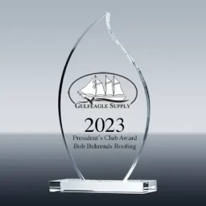 Bob Behrends Roofing awarded Gulfeagle Supply's 2023 President's Club Award