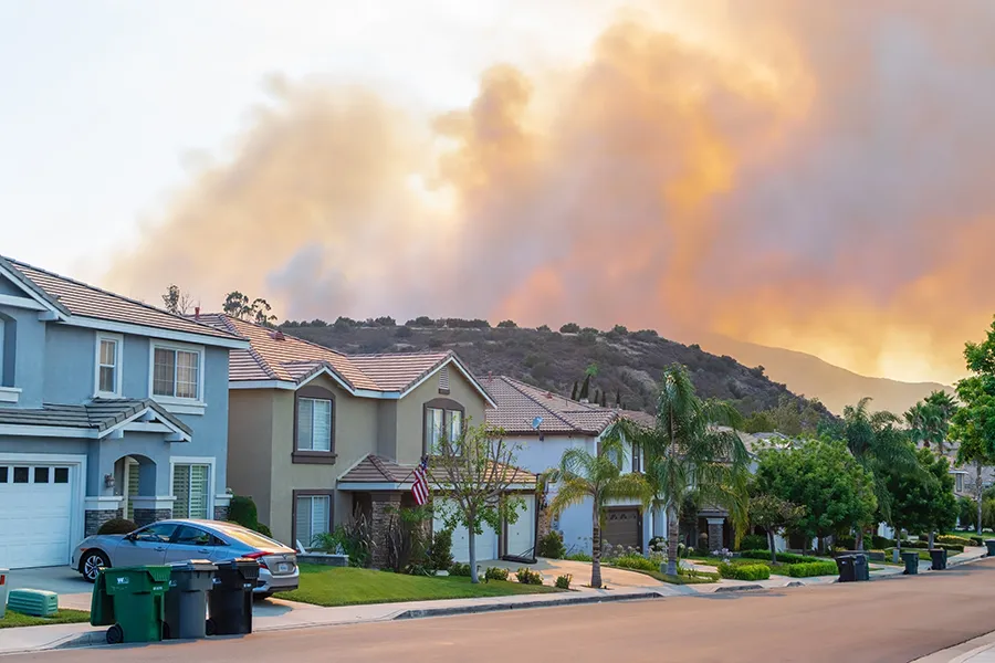 wildfires in homes