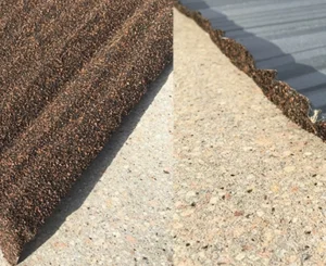 stone-coated metal roofing shingle top and bottom