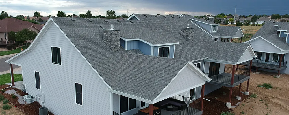 new asphalt shingle roof installed