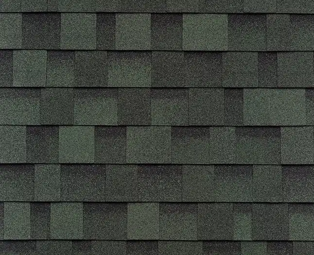 iko dynasty sample shingle in emerald green