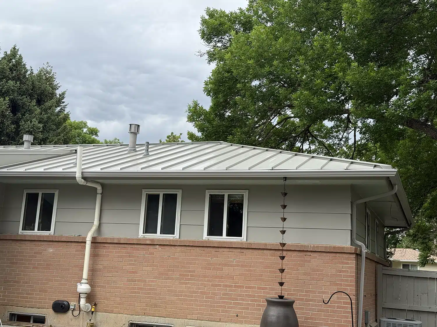 home in fort collins colorado with a new standing seam metal roof