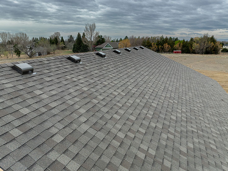 newly installed tamko stormfighter flex asphalt roofing shingles
